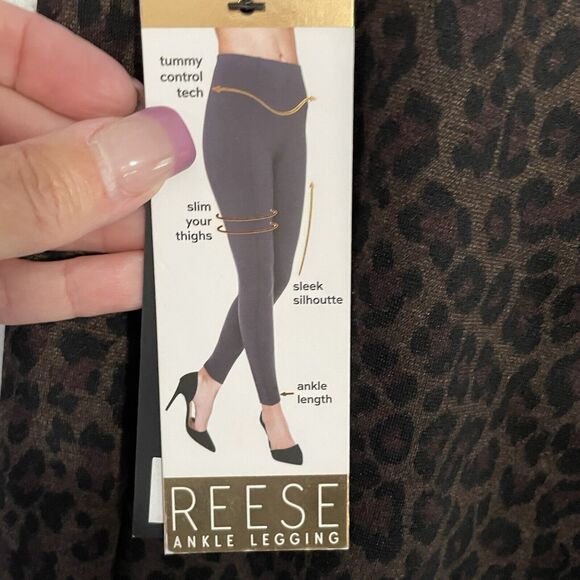 Liverpool REESE Pull On Legging 12/31 P Petite Brown Black Cheetah Slimming NEW - Picture 7 of 11